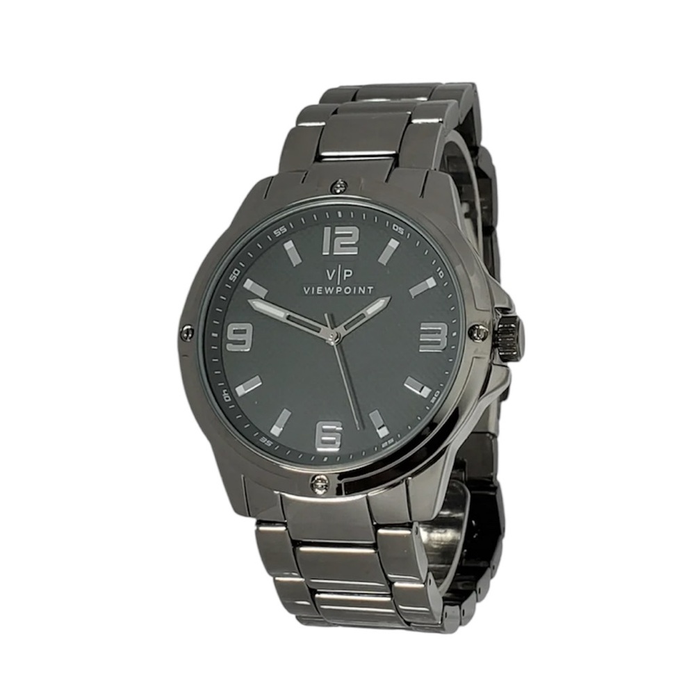 NIB Viewpoint by Timex Men's Watch Gunmetal Steel Watch